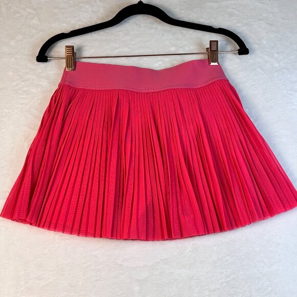 Lululemon Mesh Pleats Mid-Rise Mini Tennis Skirt Sz 4 Lip Gloss Athleisure Luxe - Picture 8 of 9
